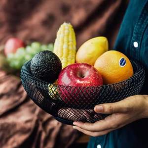 metal fruit <b>basket</b> for home kitchen decor stylish open design bowl for fruits vegetables and <b>bread</b> display - Product Image 2