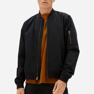 Chaqueta de cuero de bombardero de piel de oveja genuina Chaquetas de cuero de motocicleta para hombre Chaqueta de cuero de color marrón para hombre - Product Image 1