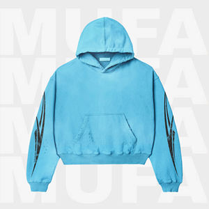 Pantalon de survêtement à capuche 100% coton pour hommes Streetwear d'hiver en relief Impression numérique Prix raisonnable Service OEM disponible - Product Image 2