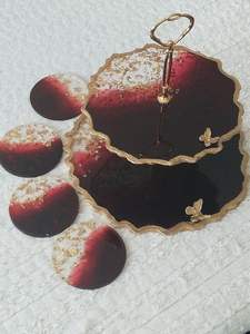 DIY ถาดผลไม้รูปทรงกลม3ชั้นแบบทำมือแม่พิมพ์ซิลิโคนสำหรับโต๊ะถาดชาอีพ็อกซี่ - Product Image 2