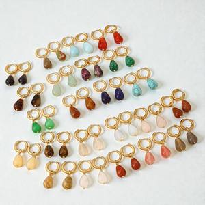 Vente flash Boucles d'oreilles en pierre d'unakite en gros - Boucles d'oreilles en pierre précieuse faites à la main pour femmes - Product Image 2