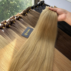 Extensions de cheveux vierges de haute qualité à cuticules alignées, super double drawn, invisibles, à bandes adhésives, 100 % cheveux humains vietnamiens, trame simple - Product Image 5