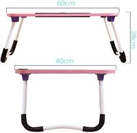 Table d'ordinateur portable multifonctionnelle avec support de quai et porte-gobelet à café Table d'étude pliable et portable ergonomique