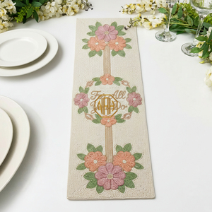 Chemin de table brodé personnalisé de 36 pouces avec perles de verre, décoration d'événement - Product Image 6