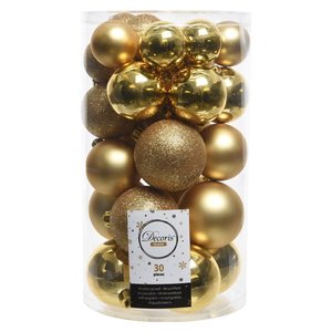 Amicasa 30-Piece Gold <b>Plastic</b> Christmas <b>Tree</b> Balls Set 9022900-Elegant Christmas Ball & <b>Tree</b> Ornaments - Product Image 1