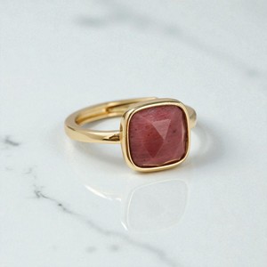 10 MM Cushion Rhodonite Gemstone <b>Ring</b> - Handmade 925 Silver <b>Ring</b> Jewelry - Stackable Band Daily Wear <b>Ring</b> for Wholesale - Product Image 1