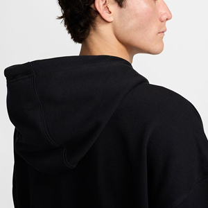 High quality Custom Printed Logo oversized <b>men's</b> Hoodies solid <b>black</b> colour comfortable streetwear custom logo baggy <b>man</b> hoodie - Product Image 2