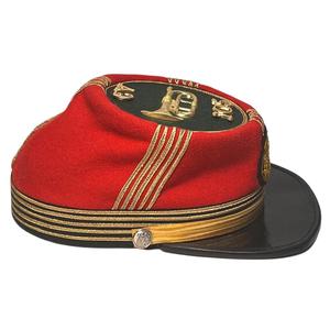 Gorra de Pico de Cuero con Encaje Rojo y Dorado de la Artillería Civil de EE. UU., 1.ª y 2.ª Teniente - Product Image 4