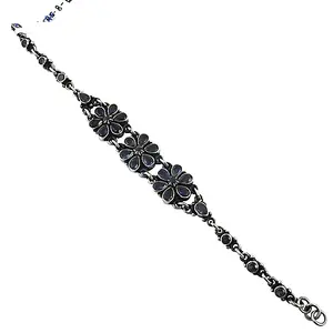 925 <b>Silver</b> <b>Beaded</b> Flower <b>Bracelet</b> for Women Party Jewelry Gift - Product Image 3