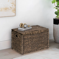 Panier de rangement en bambou et jacinthe d'eau tressé à la main de haute qualité, personnalisable en couleur et taille, marque Son Tra Craft, Vietnam
