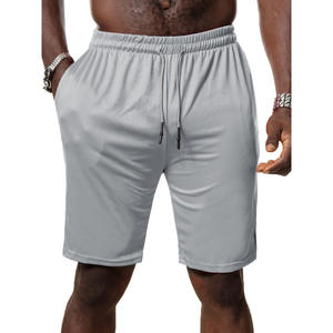 Pantalones Cortos Deportivos para Hombre 2025, Antiarrugas, Elásticos, Cintura Media, Malla de Poliéster, Cierre con Cordón, Color Sólido - Product Image 1