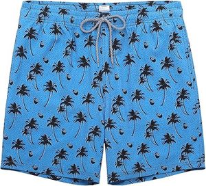 Shorts de surf décontractés écologiques à taille haute élastique avec logo personnalisé, poche arrière et impression par sublimation - Product Image 1