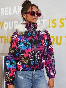 Winter Warm Women's Puffer <b>Jacket</b> High Quality Waterproof Solid Women's Bubble <b>Jacket</b> with Custom Logo - Product Image 4