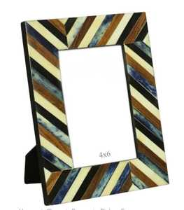 Marco de Fotos con Incrustaciones de Hueso, Diseño Floral Vintage, Hecho a Mano, para Decoración del Hogar y la Oficina - Product Image 1