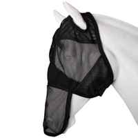 Masque anti-mouches pour l'équitation, en maille respirante, protection intégrale du visage, anti-UV, doux pour la peau, pour l'été, le pâturage et l'équitation