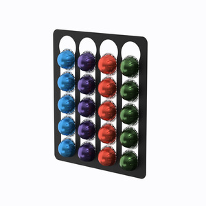 Soporte de Pared para Cápsulas <span class=keywords><strong>Vertuo</strong></span> de Acero Inoxidable, Organizador Adhesivo para Cápsulas de Café <span class=keywords><strong>Nespresso</strong></span> - Product Image 1