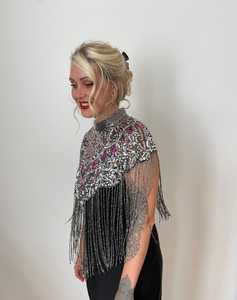 ชุดเสื้อคลุมแนวเบอร์เลสก์ประดับด้วยลูกปัดเลื่อมทรงตรงดีไซน์สวยงามสำหรับงานรื่นเริงคลับเครื่องประดับมุกธรรมชาติ - Product Image 4