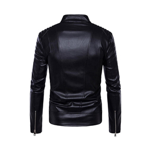 Chaqueta de cuero de calidad superior caliente para Hombres estilo con chaqueta de cuero de piel de vaca Original 100% de alta calidad - Product Image 5