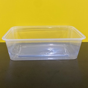 Prix bas Rectangle forme boîte en plastique récipient alimentaire avec couvercle Transparent Logo personnalisé en gros produit écologique 2025 - Product Image 3