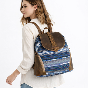 Sac à dos en cuir véritable léger et durable, style western décontracté, fabriqué à la main, en toile, pour voyages et université, prêt à être expédié depuis les États-Unis - Product Image 5