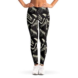 Dear-Lover Wholesale Fashion New Adults <b>Patterned</b> Black Fleece Mid Waist Breathable Moto Biker Skinny <b>Leggings</b> Plus Size Autumn - Product Image 1