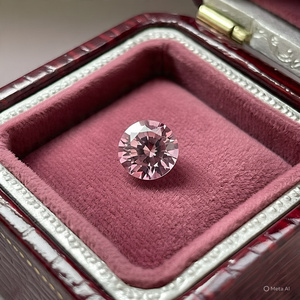 Exclusif 10 Ct Lab-Grown Round Brilliant Cut D Color VVS1 Bijoux Fantaisie Rose Diamant Gemme Lâche Moissanite - Product Image 1