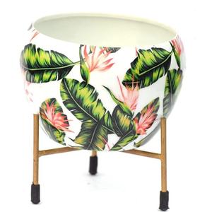 Home Decoration Hotel Garden Decoration Item Luxury Hotel Decoration Glossy Enamel Finishing Metal Flower Planter - Product Image 1