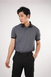 Polo de ajuste cómodo para hombre, Camiseta de piqué de poliéster antibacteriano para hombre, Polo, ropa de hombre multicolor en Vietnam - Product Image 2