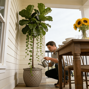 Mdj Ceramic Plant Pots <b>Set</b> Of 3 Round Modern Flower Pots For Indoor Outdoor Garden Use American Style Glazed Finish - Product Image 3