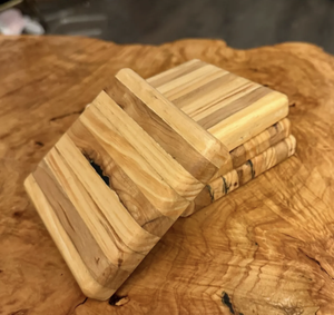 Sous-verres carrés en bois minces personnalisés de haute qualité chêne naturel hêtre bambou acacia noyer pour thé boissons Pots plaine tapis vierges tampons - Product Image 4