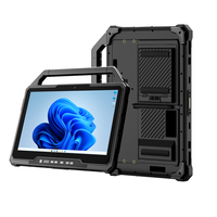 Tablette robuste Windows Cenava 13,3 pouces avec deux batteries amovibles, poignée pliable, indice de protection IP65, tablette industrielle portable pour l'extérieur