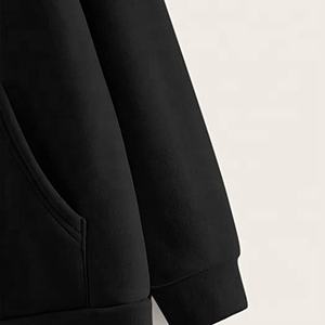 Sudadera con capucha informal de gran tamaño para mujer, manga larga, hombros caídos, estampado de lana, Tops de marca personalizada con capucha frontal - Product Image 5