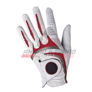 Gants de golf en cuir de mouton pour hommes gauchers de haute qualité avec logo personnalisé vente en gros de gants souples multicolores pour le sport - Product Image 3