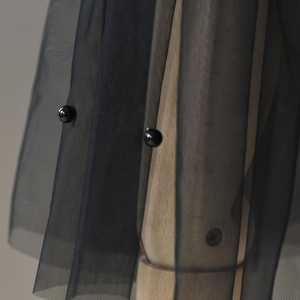 Bridella VG112-W-1 <b>Black</b> Pearl & Mesh <b>Shawl</b> & Scarf with Soft Drape and Warm Wrap for Weddings Proms Formal Events - Product Image 6