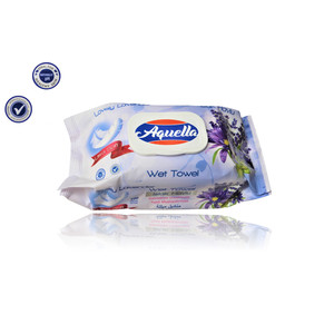 Nedves Törlőkendő Aquella 100 Db P.H. 5.5 Levendula illattale Fliptop Zárókupakos - Product Image 1