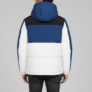 Veste matelassée surdimensionnée à capuche personnalisée avec un design de fermeture éclair à bulles douces, qualité supérieure, veste d'hiver personnalisée pour homme - Product Image 3