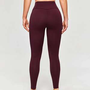 2025 mallas deportivas elásticas transpirables de secado rápido para Yoga, mallas de Yoga sin costuras de cintura baja para mujer, ropa de gimnasio, servicio OEM - Product Image 5