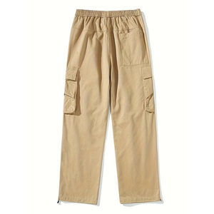 Ropa deportiva holgada media personalizada para hombre, suavizante transpirable, pantalones Cargo de punto para correr, pantalones de talla grande, Vaqueros rectos holgados de calle alta - Product Image 4
