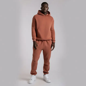 Sudadera de gimnasio de talla grande para hombre, jersey con capucha de manga larga, chándal de lana para correr, ropa deportiva Lisa para correr para invierno - Product Image 3