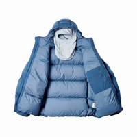 Veste d'hiver matelassée légère à capuche pour homme, personnalisable OEM, avec logo frontal, séchage rapide et résistante aux intempéries