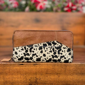 กระเป๋าสตางค์หนังขนสัตว์พิมพ์ลายสัตว์จริงสำหรับผู้หญิงกระเป๋าคลัทช์หนังแท้กระเป๋าถือคลัทช์แบบตะวันตกขายส่งมีสไตล์ - Product Image 3