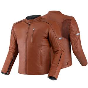 Veste en cuir véritable pour motards, vêtements de sécurité pour sports moto, veste de moto pour hommes, veste de course automobile, veste robuste avec protections CE - Product Image 1
