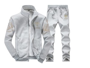 Premium Hooded Solid Printed Lifestyle Sports Tracksuit Full Zip Jacket <b>Pants</b> Eco-Friendly Quick Dry High Durability 2 1 Design - Product Image 6