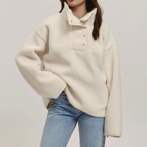 Sudadera con Capucha de Forro Polar, con Botones Metálicos, Talla Grande, con Parche de Logotipo Personalizado del Fabricante de Ropa - Product Image 1