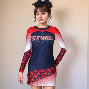 ชุดเชียร์ลีดเดอร์สำหรับผู้ใหญ่ ชุดเต้นเชียร์แบบกำหนดเอง เสื้อผ้ากีฬาสำหรับงานอีเว้นท์ สีและโลโก้แบบกำหนดเอง บริการ OEM คุณภาพสูง 100% - Product Image 5