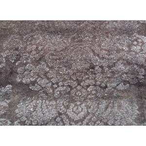 Tapis Azalea en laine et soie noué à la main, motif floral et abstrait, Pae-6120, rectangulaire, pour chambre et couloir, modèle de tapis de chambre, gris et noir - Product Image 3