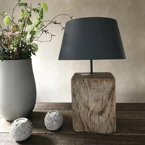 Handmade Antique Ceramic Lamp Table Retro Fabric Table Lamp with Mooring <b>Post</b> <b>Lights</b> for Hotel Bedroom Living Room Decoration - Product Image 1