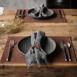 Sets de table en cuir de luxe durables, imperméables, antichocs et résistants à la chaleur pour salles à manger, cuisines, hôtels, usage quotidien LPM-0012 - Product Image 5