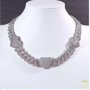 โซ่เชื่อมโยงเพชรคิวบานเย็นทำจากเงินสเตอริ925จากอินเดียส่งตรงจากโรงงาน - Product Image 6