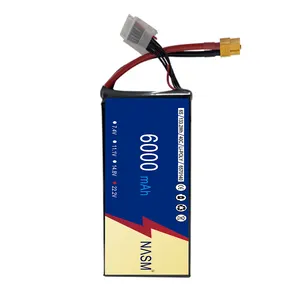 Fpvドローンバッテリー6s22.2v 6000mah 40c Lipo For Drones Fpv 22.2 Batterie Rc Helicopter Car Boat Uav Battery Tank with Xt60 Plug